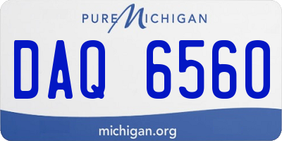 MI license plate DAQ6560