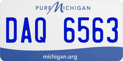 MI license plate DAQ6563