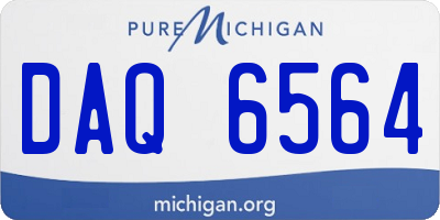 MI license plate DAQ6564