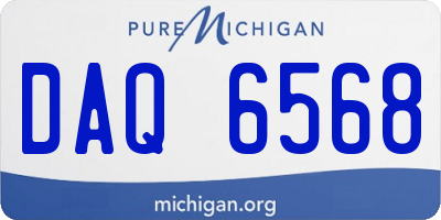 MI license plate DAQ6568