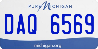 MI license plate DAQ6569