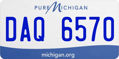 MI license plate DAQ6570