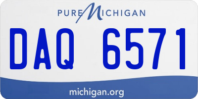 MI license plate DAQ6571