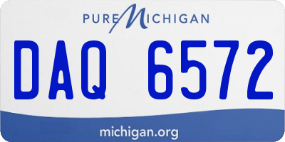 MI license plate DAQ6572
