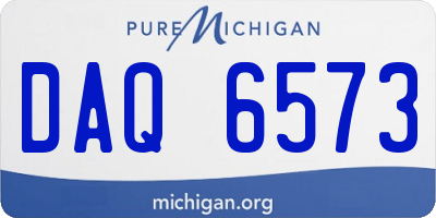 MI license plate DAQ6573
