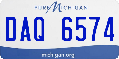 MI license plate DAQ6574