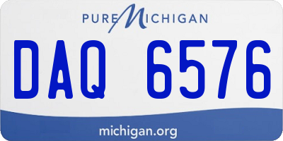 MI license plate DAQ6576