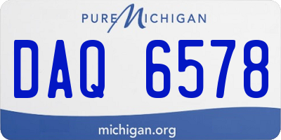 MI license plate DAQ6578