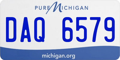 MI license plate DAQ6579