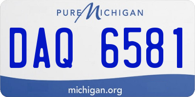 MI license plate DAQ6581