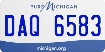 MI license plate DAQ6583