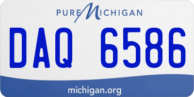 MI license plate DAQ6586