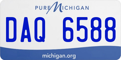 MI license plate DAQ6588