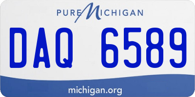 MI license plate DAQ6589