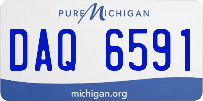 MI license plate DAQ6591