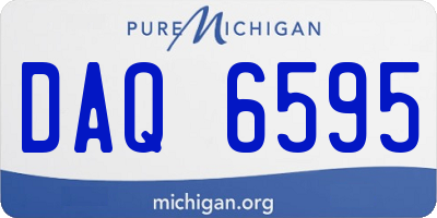 MI license plate DAQ6595
