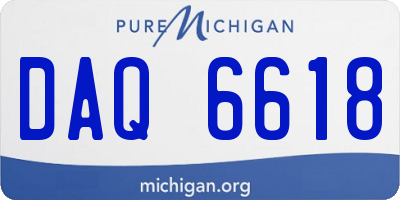 MI license plate DAQ6618