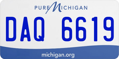 MI license plate DAQ6619