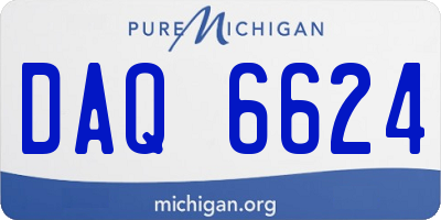 MI license plate DAQ6624
