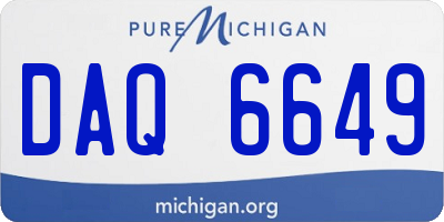 MI license plate DAQ6649