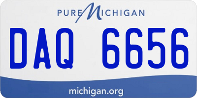 MI license plate DAQ6656