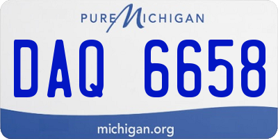 MI license plate DAQ6658