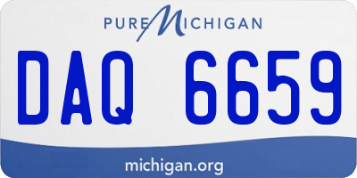 MI license plate DAQ6659