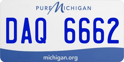 MI license plate DAQ6662
