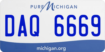 MI license plate DAQ6669