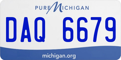 MI license plate DAQ6679