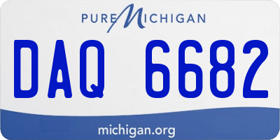 MI license plate DAQ6682
