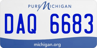 MI license plate DAQ6683