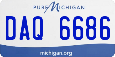 MI license plate DAQ6686
