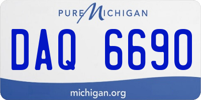 MI license plate DAQ6690