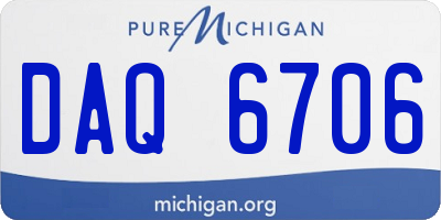 MI license plate DAQ6706