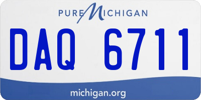 MI license plate DAQ6711