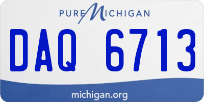 MI license plate DAQ6713