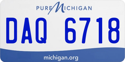 MI license plate DAQ6718