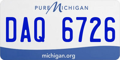 MI license plate DAQ6726