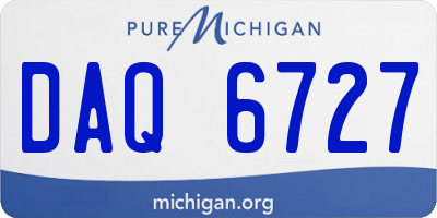 MI license plate DAQ6727