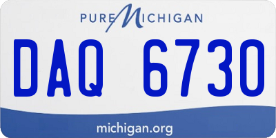 MI license plate DAQ6730