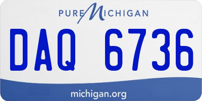 MI license plate DAQ6736