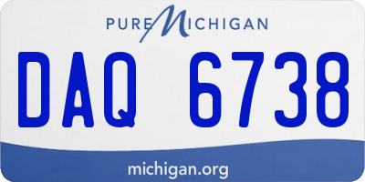 MI license plate DAQ6738