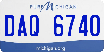 MI license plate DAQ6740