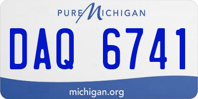 MI license plate DAQ6741