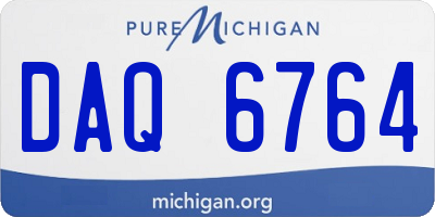 MI license plate DAQ6764
