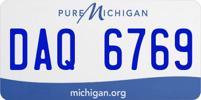 MI license plate DAQ6769
