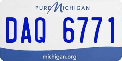 MI license plate DAQ6771