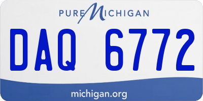 MI license plate DAQ6772