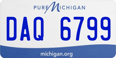 MI license plate DAQ6799